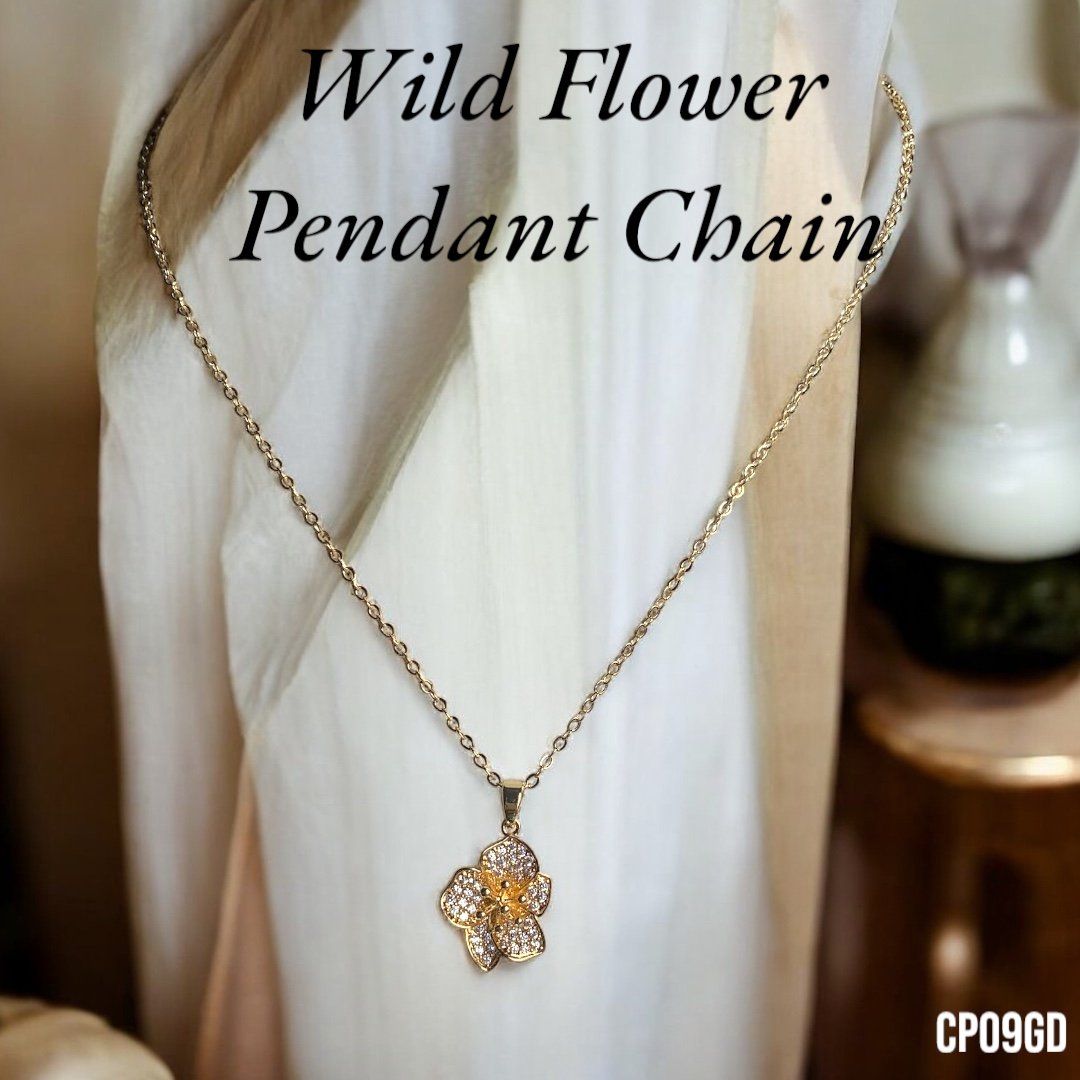 Wild Flower Pendant Chain - Gold